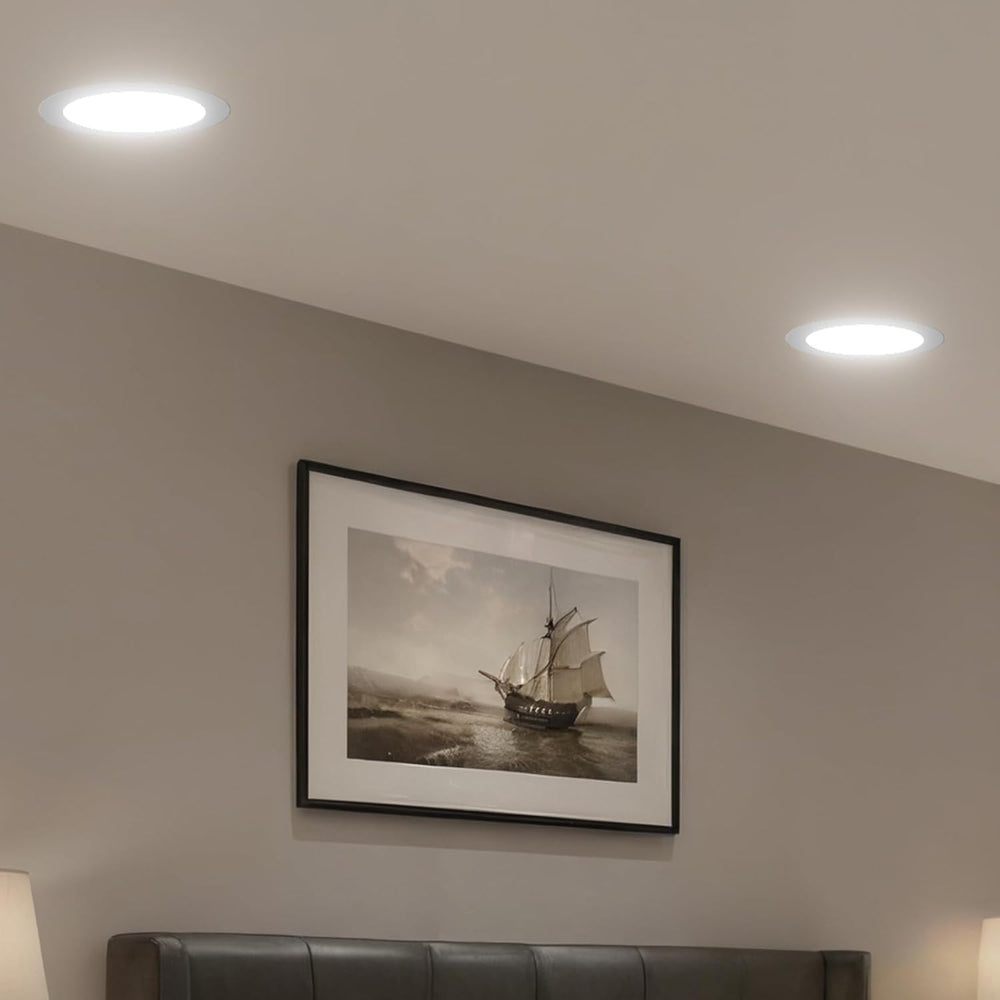 Amico 48 Pack 6 Inch LED Recessed Lighting, Canless Wafer Downlight, White