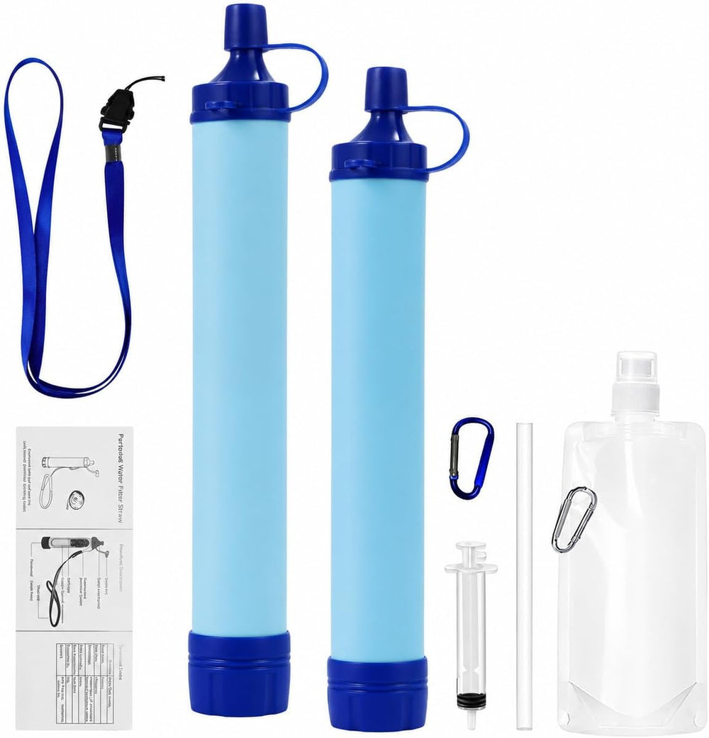 2 Pack Portable Water Filters with 400Gallons Capacity