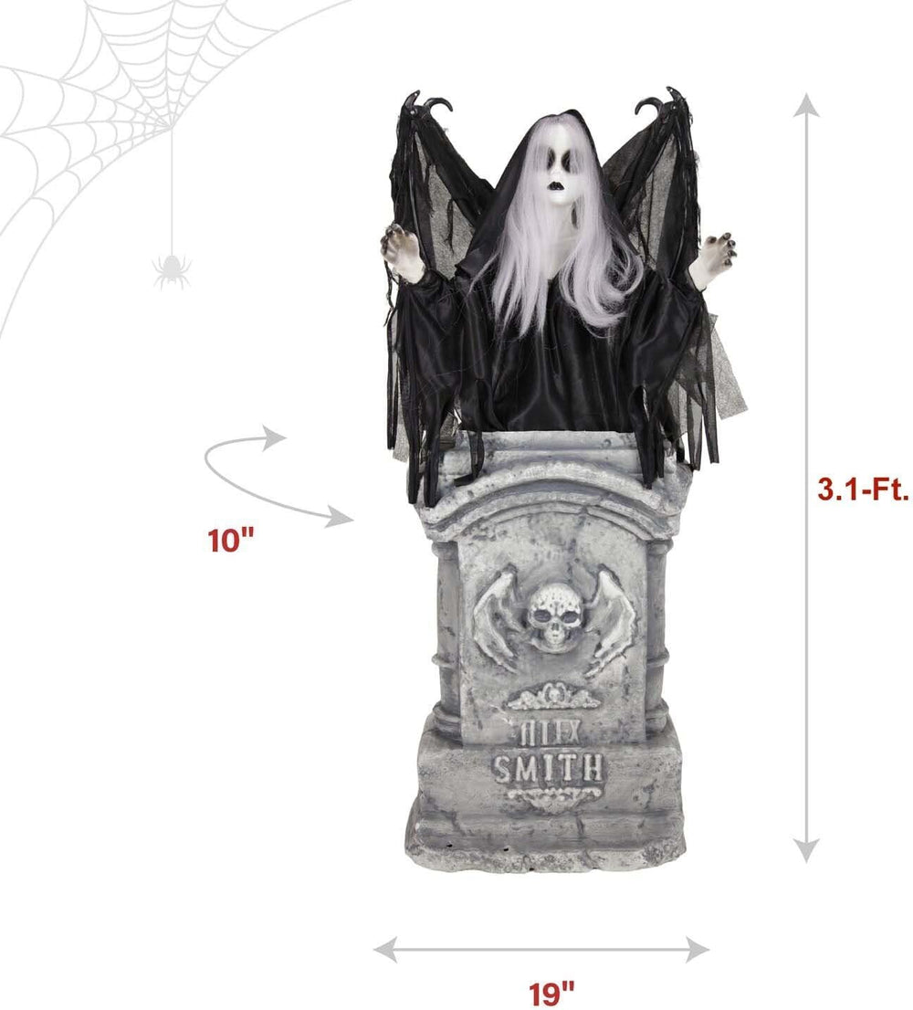 Haunted Hill Farm 3.1-Ft. Winged Creepy Girl Animatronic