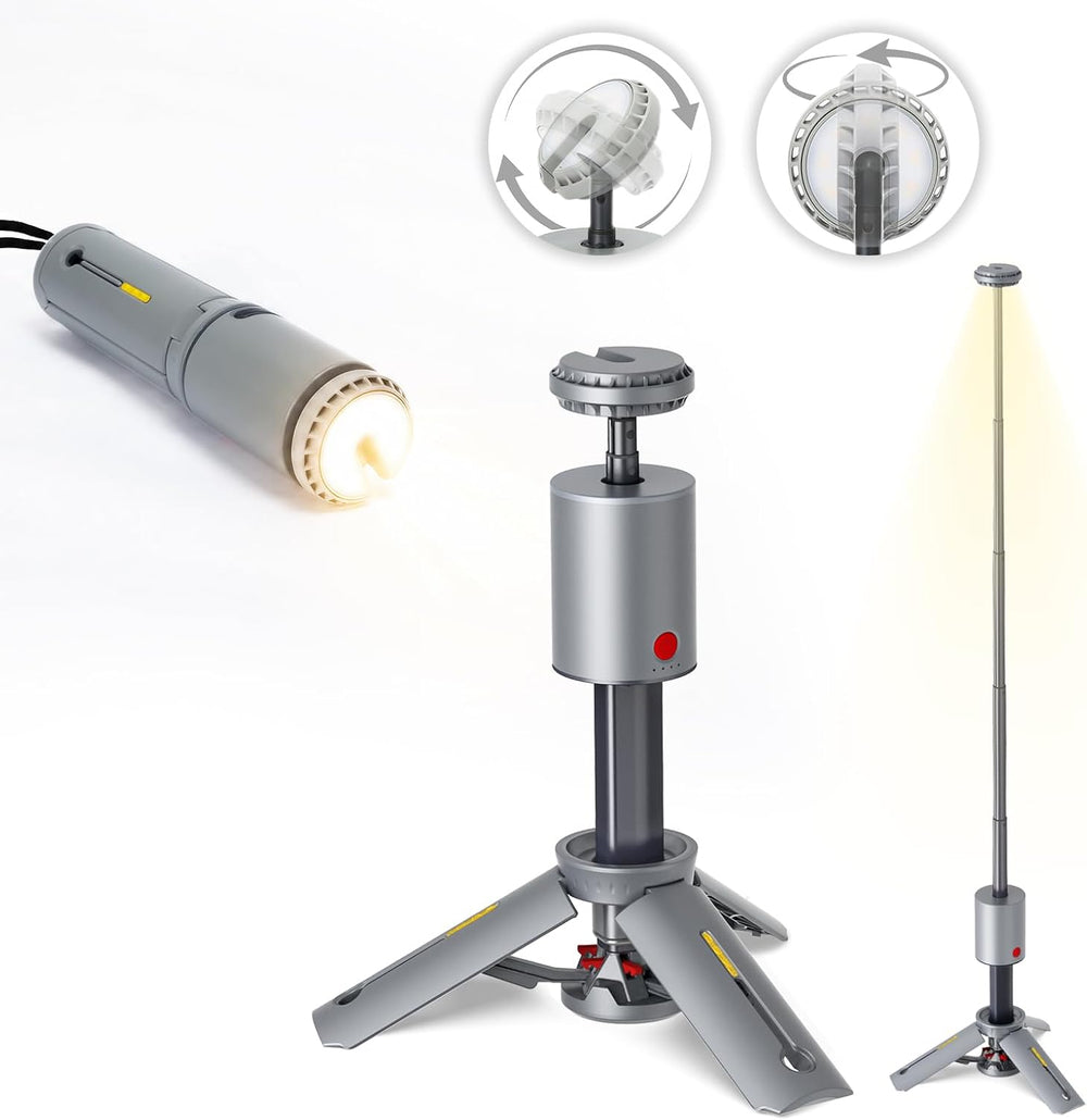 Telescopic Camping Light, Rechargeable Camping Lantern with Stand