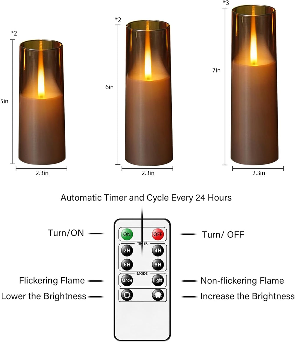 Flameless LED Candles Upgraded Realistic Flickering Flame,7Pcs Battery Operat...