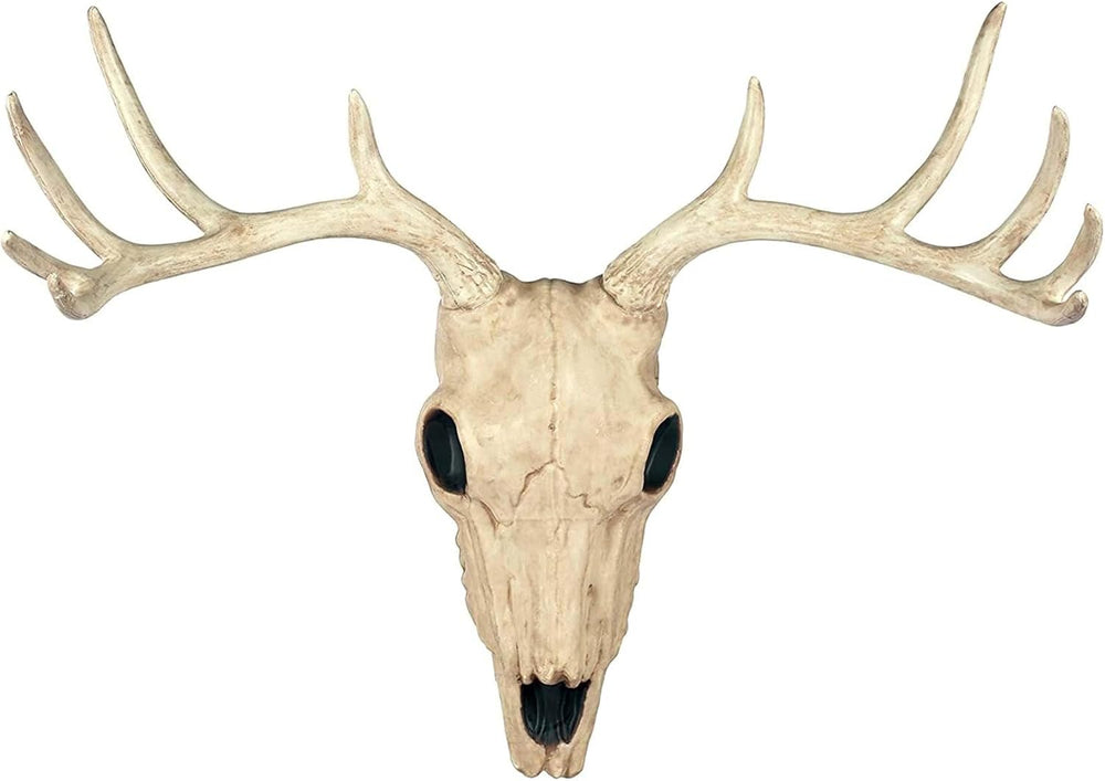 Crazy Bonez 10 Point Buck Deer Skull Hanging Wall Decor, 21.5" Wide