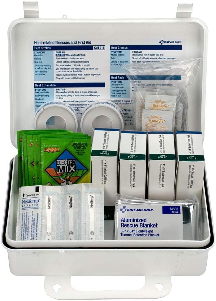 First Aid Only Heat Stress First Aid Kit for Outdoor Work Crews