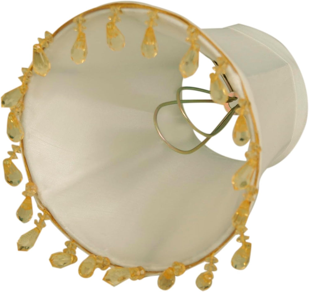 Royal Designs, Inc. CS-310B-5WH-6 Beaded Bell Chandelier Shade, 3 x 5 x 4, Wh...