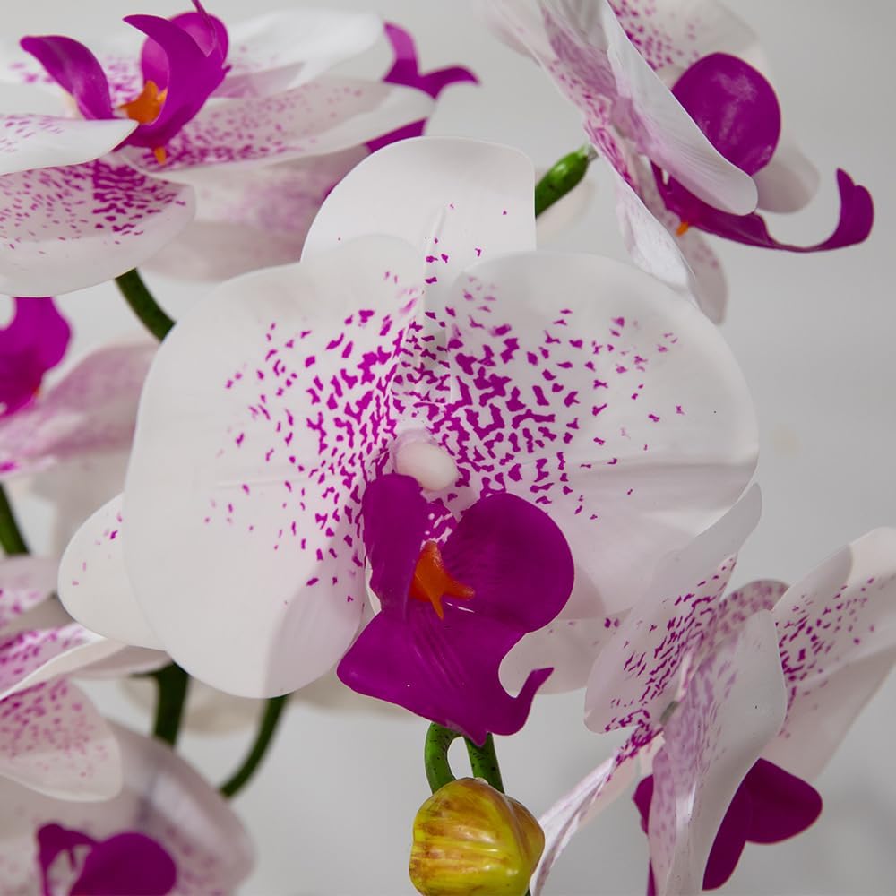 Artificial Orchids Flowers with Vase for Table Centerpieces, Real Touch Faux ...