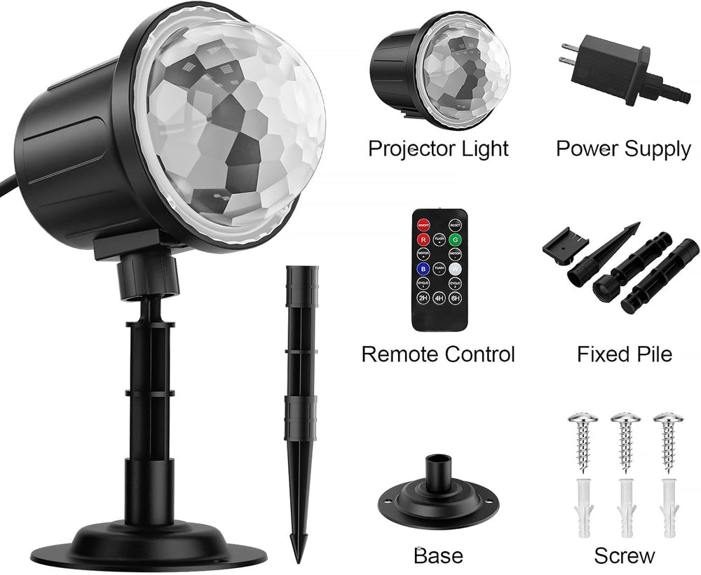(2 Pack) Halloween Christmas Projector Lights Outdoor - RGBW Ocean Wave LED L...