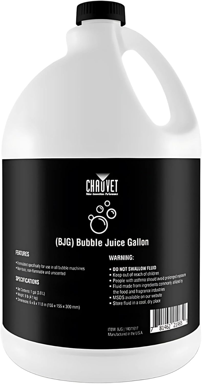 (2) Chauvet DJ BJG Gallons Bubble Fluid Juice for Hurricane Bubble Haze Machines