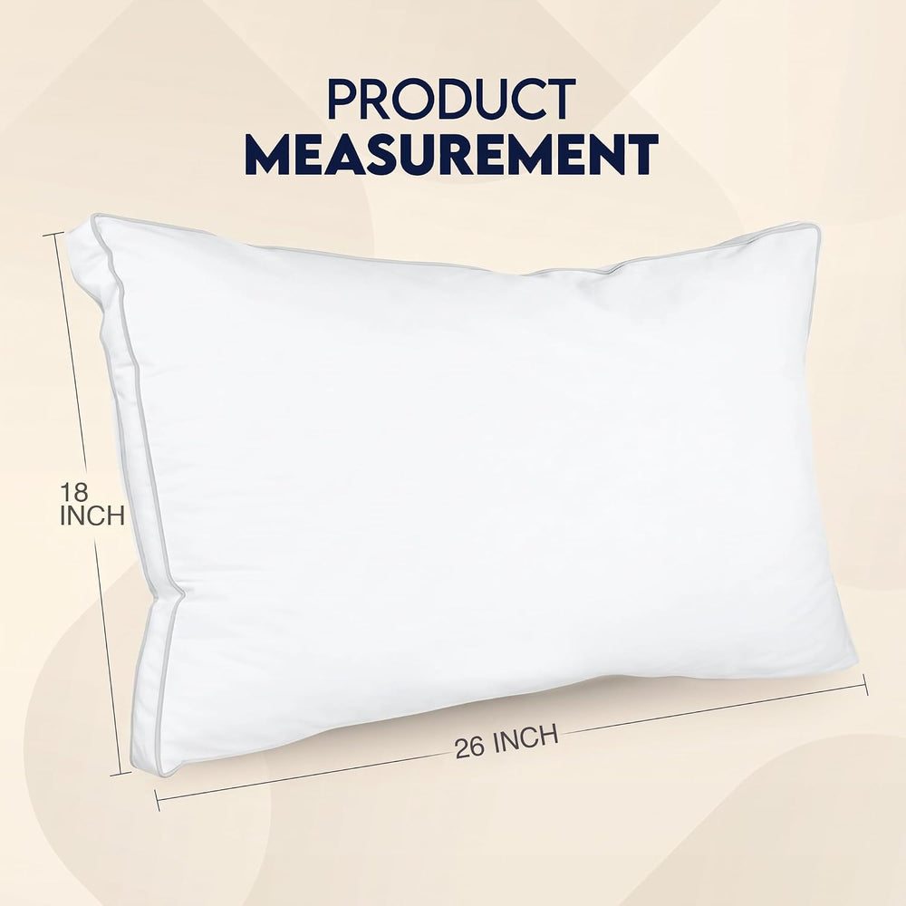 Utopia Bedding Gusset Bed Pillow, Hotel Pillows Queen Size Set of 4, White