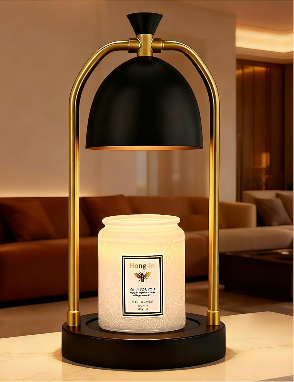 Black Candle Warmer Lamp,Birthday Gifts for Women Men