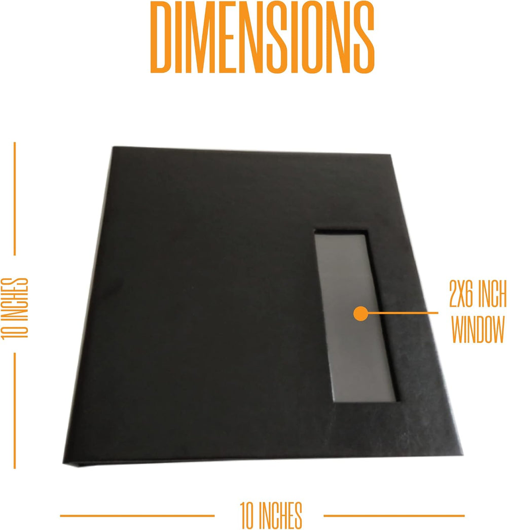 2x6 Photo Strip Album, Black Cover White Pages, 2 Gel Pens