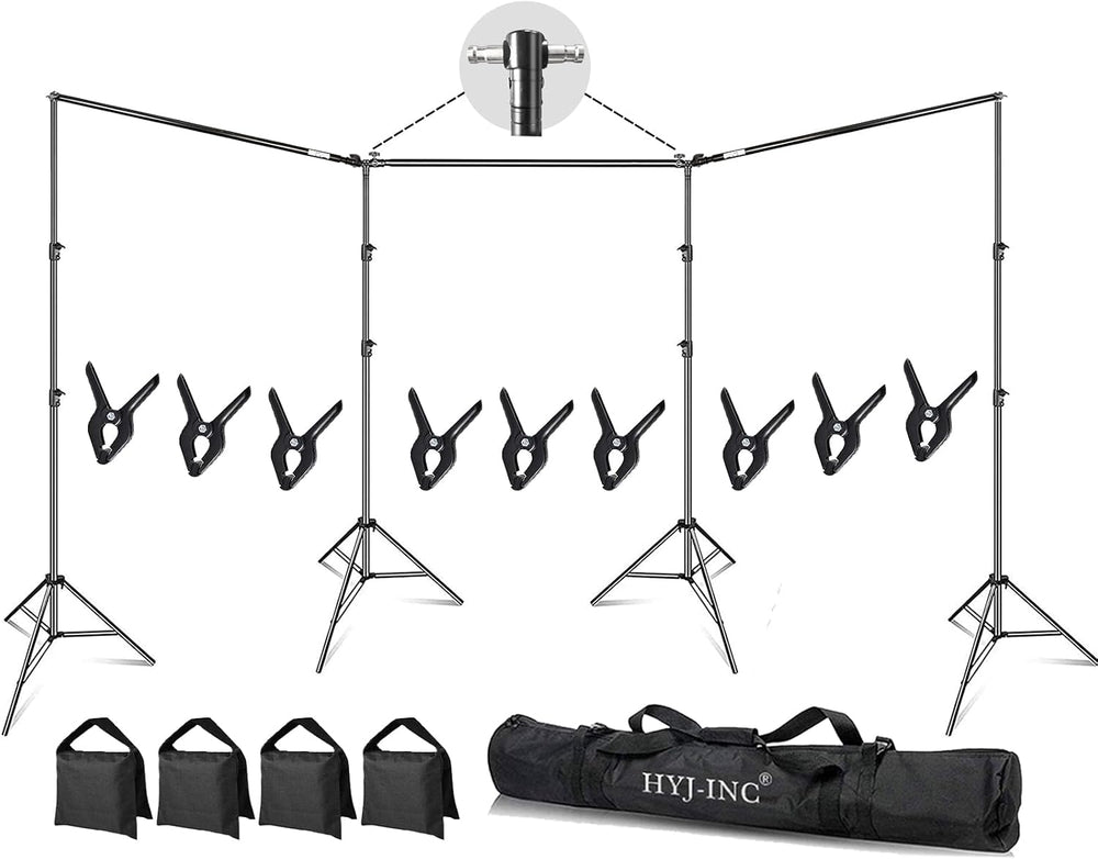 HYJ-INC Photo Video Studio 30ft (Wide) x 10ft (Tall) Heavy Duty Adjustable Wi...