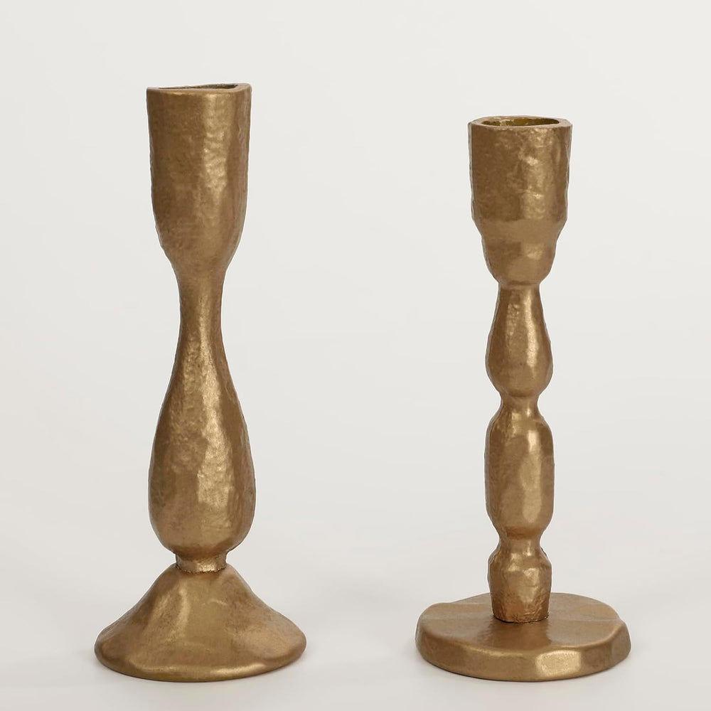 Antique Brass Handcrafted Iron Taper Candle Holders