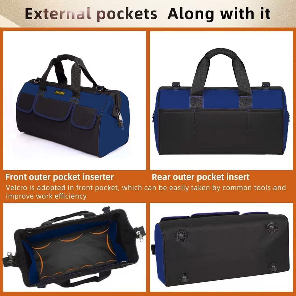 FASTECH 20 Inch Heavy Duty Tools Bag with Wide Mouth for Tool Storage, Carrie...