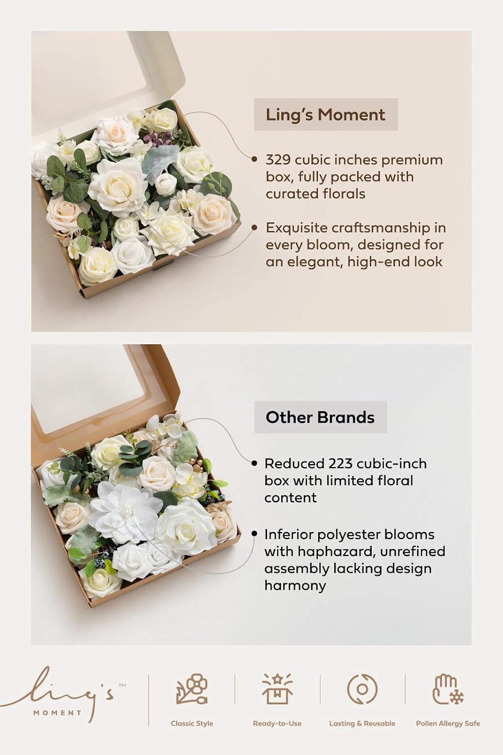 Ling's moment Artificial Wedding Fall Flowers Grand Combo, Terracotta