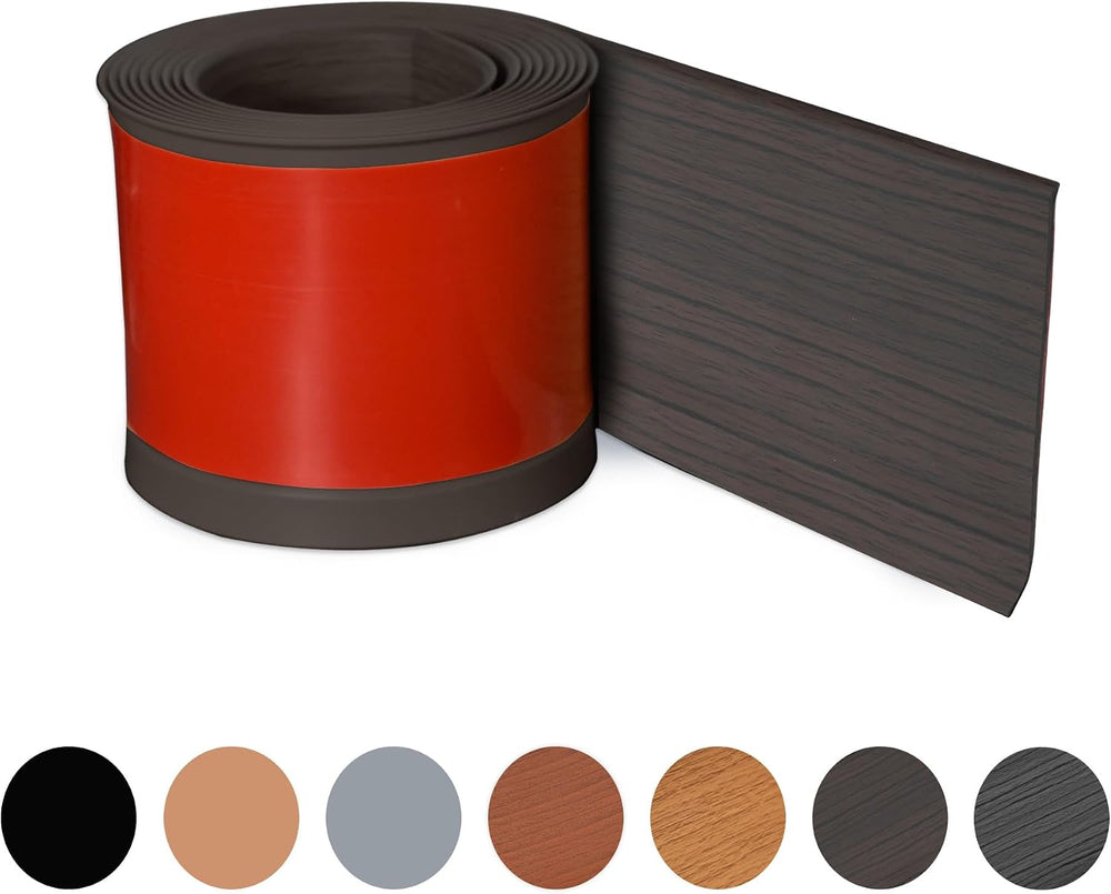 Black Walnut Wall Molding Trim 3 Inch x 20 Feet, Wall Base Baseboard Molding ...
