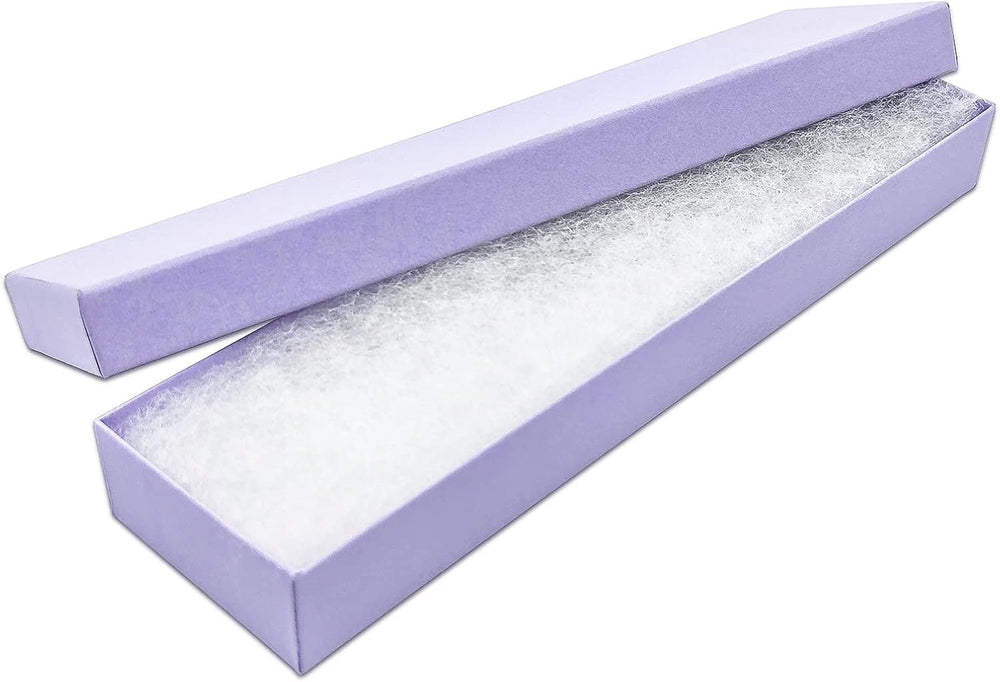 TheDisplayGuys 100 Cardboard Jewelry Gift Boxes with Inserts - Lavender