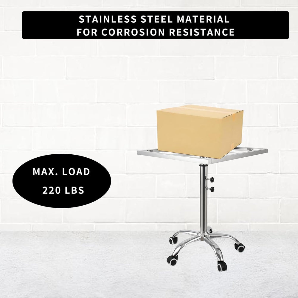 360° Rotating Spray Paint Stand, 25.6-37.4in Height Adjustable, Stainless Ste...