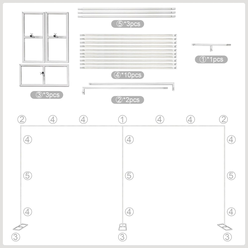 20x10FT Backdrop Stand Photo Pipe and Drape Background Stands Curtain Frame