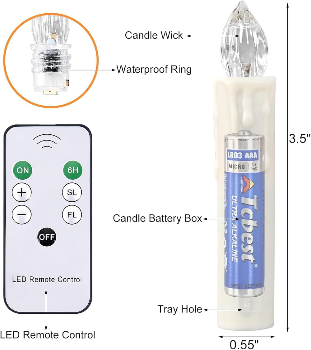 JOSU Floating Candles with Remote Control, Thanksgiving Christmas Decoration ...