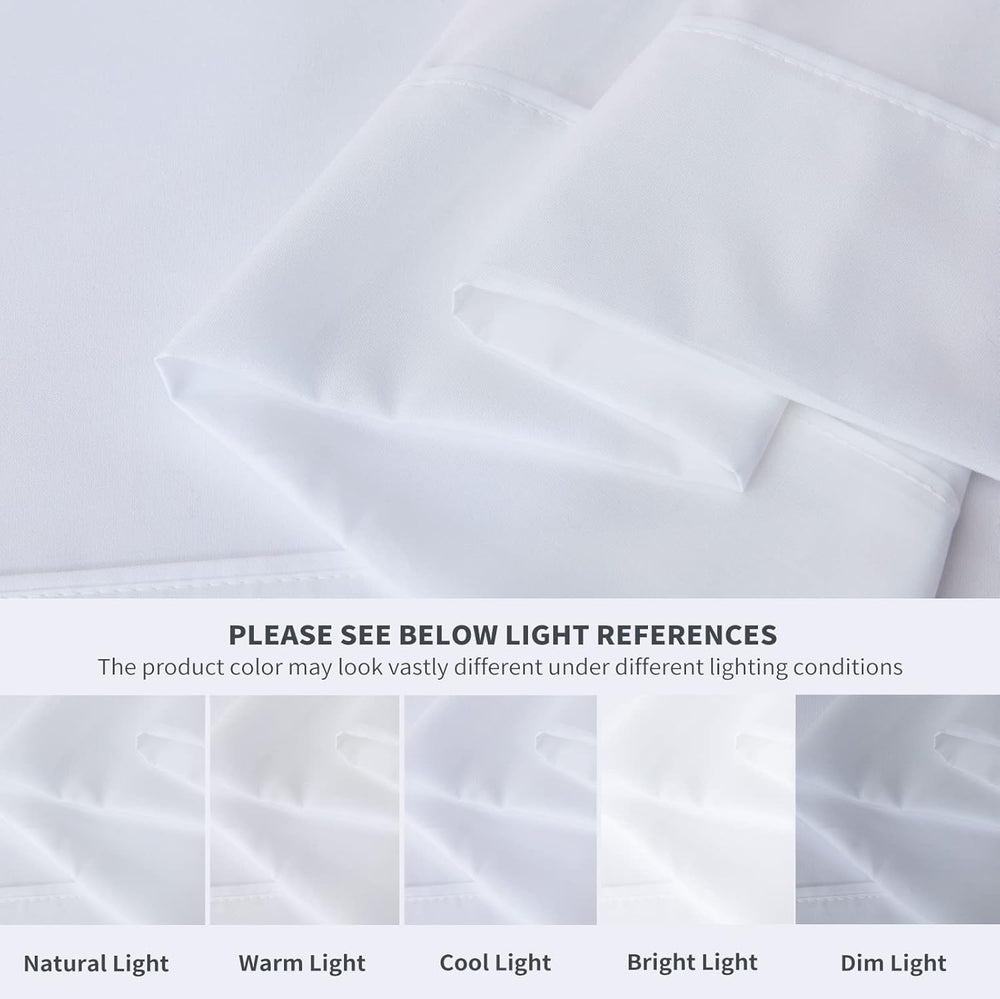 Maple&Stone Twin Flat Sheets Only Bulk Pack of 6 Wholesale Bedding White