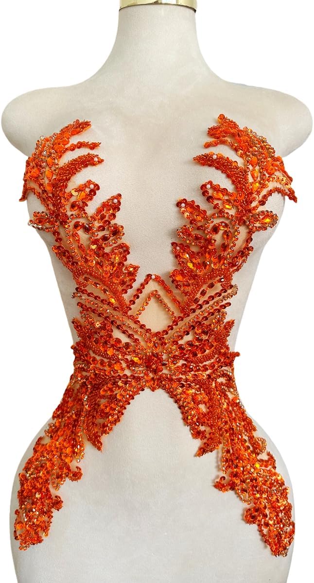 Pure Hand Sewing Beads appliqués sew on shin Rhinestones Sequins Trim Patches...