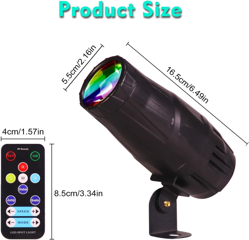 LED Pinspot Light,Stage Spotlight Mini 15W RGBW Disco Ball Spot Lights 4 in 1...