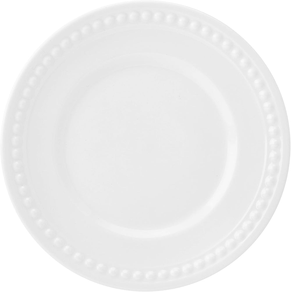 Fitz and Floyd Everyday Beaded White Porcelain Appetizer Dessert Plates, Set ...