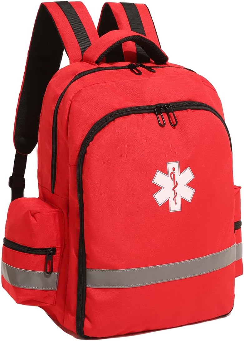 First Aid Backpack Bags for School Empty Medicine Bag for Trauma Medical Safe...