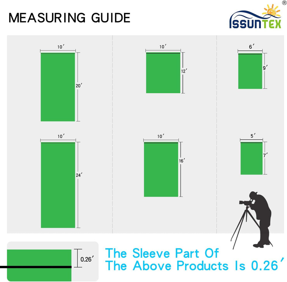 ISSUNTEX 10X16 ft Background Muslin Backdrop, Photo Studio, Collapsible High ...