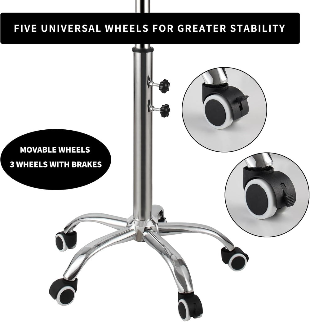 360° Rotating Spray Paint Stand, 25.6-37.4in Height Adjustable, Stainless Ste...