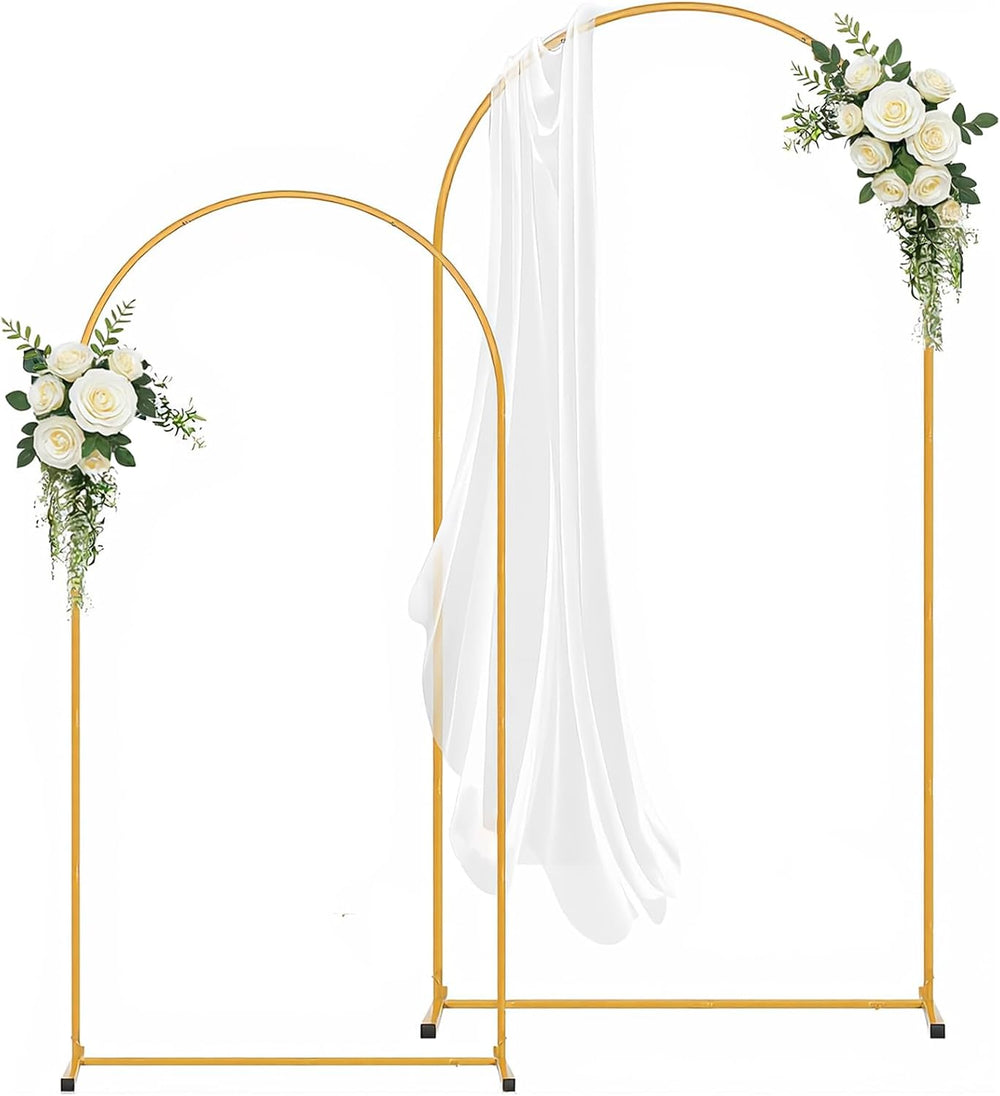 2 Pack Arch Backdrop Stand(7.2FT/6FT) Balloon Arch Stand