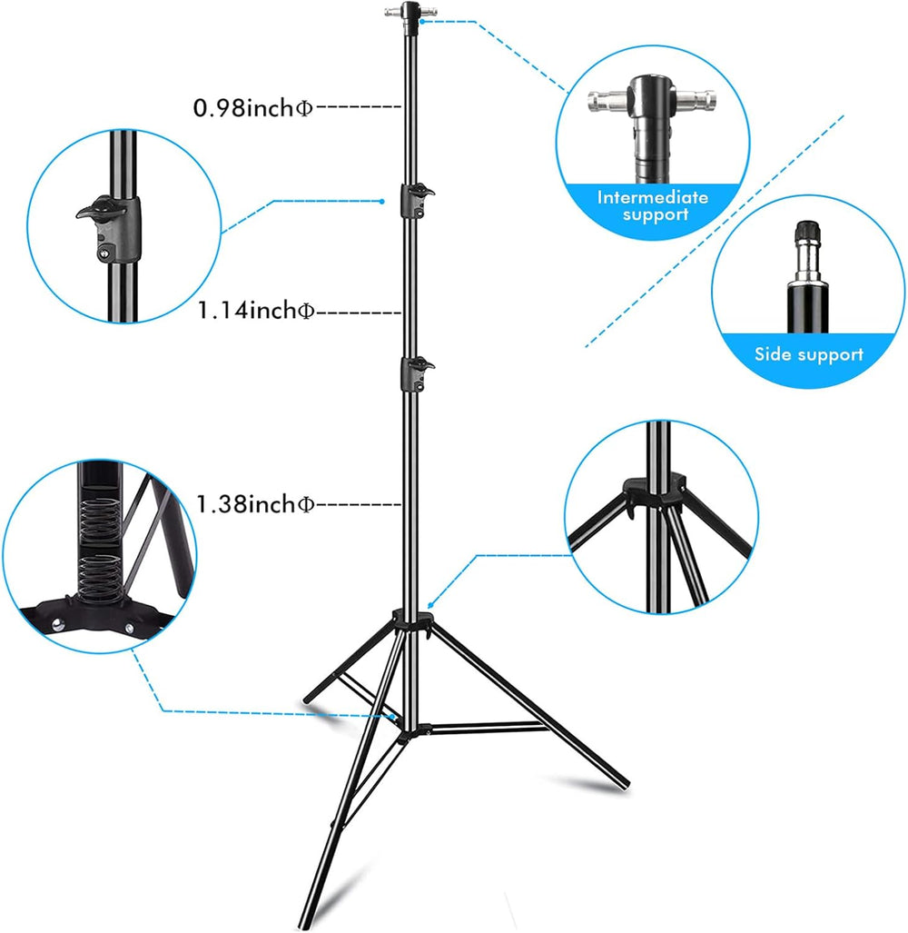 HYJ-INC Photo Video Studio 30ft (Wide) x 10ft (Tall) Heavy Duty Adjustable Wi...