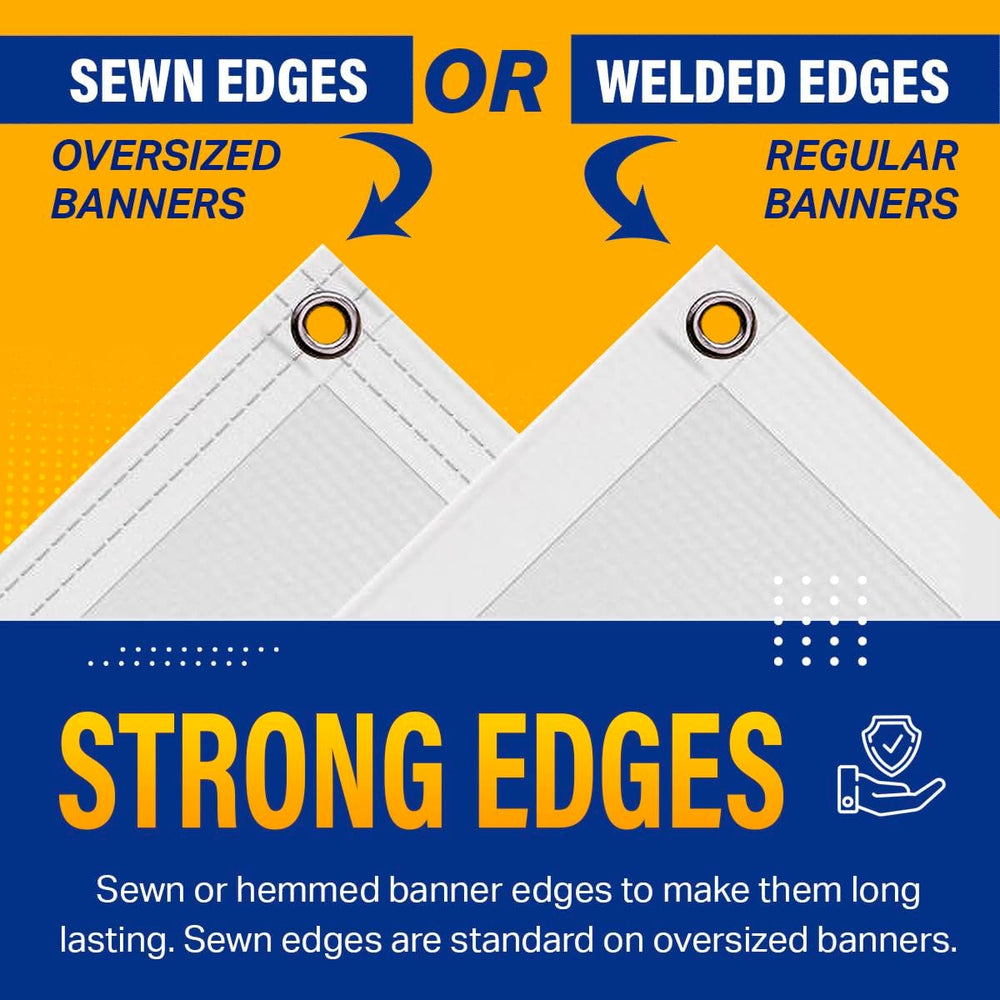 Custom Vinyl Banner by DOT4DOT - 50+ sizes (2x4)