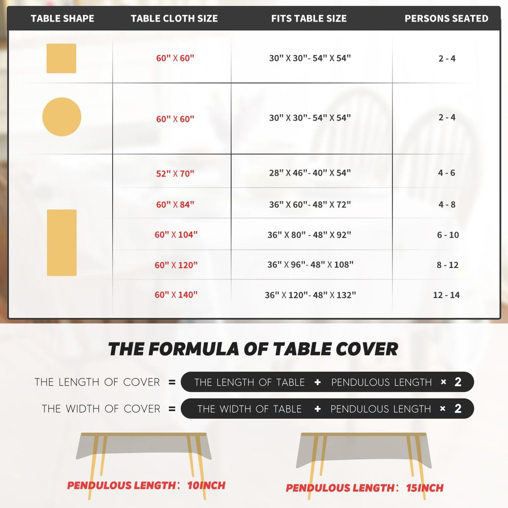 Horaldaily Vinyl Tablecloth 60×120 Inch Pumpkins Leaves Without Flannel