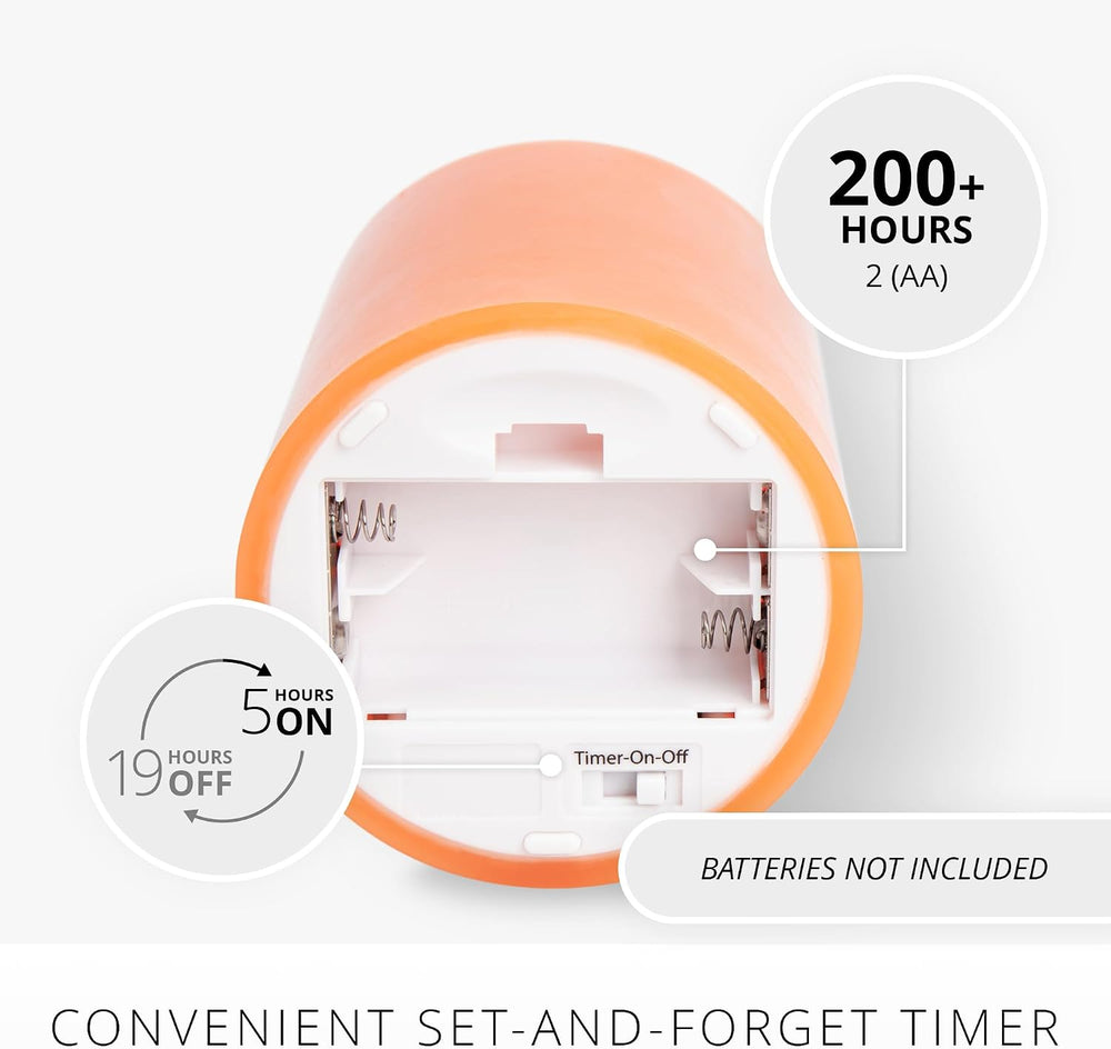 Luminara Flickering Flameless LED Candle, Battery Operated with Timer Functio...