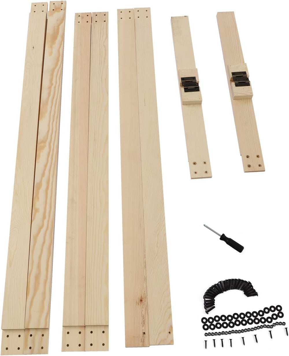 7FT Square Wedding Arch Backdrop Stand, 6.83LBs Wooden Wedding Arch Garden Ar...