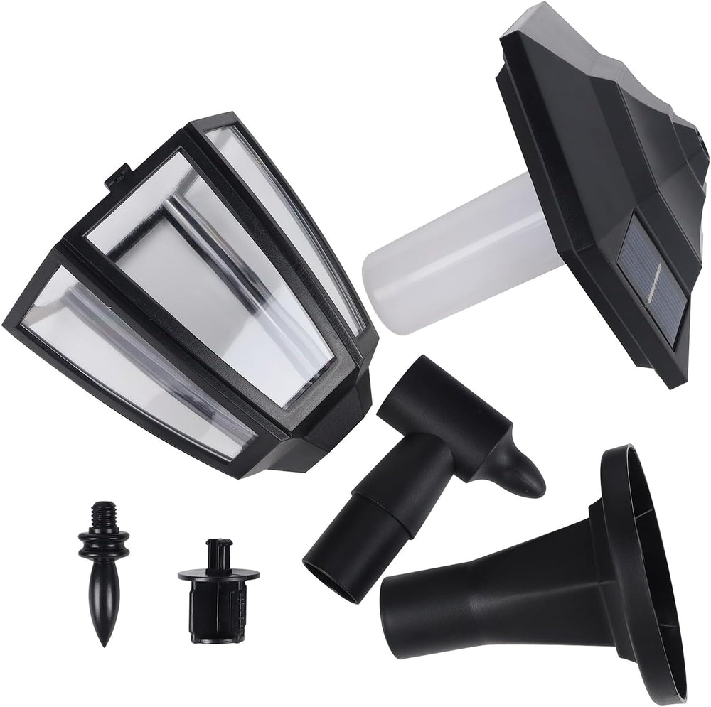 4 Pack Solar Flame Wall Lanterns Outdoor, Halloween Solar Powered Wall Mounte...