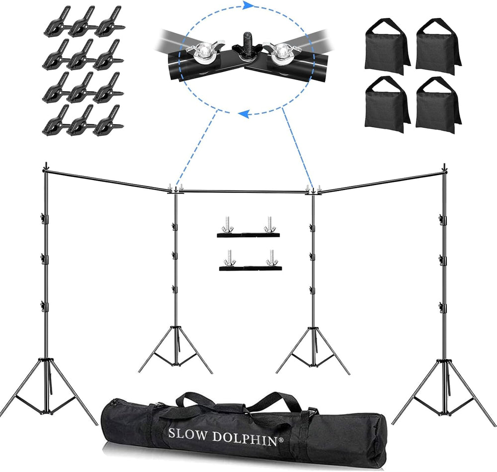 SLOW DOLPHIN Photo Video Studio 30ft (Wide) x 10ft (Tall), Degree Crossbar Ro...
