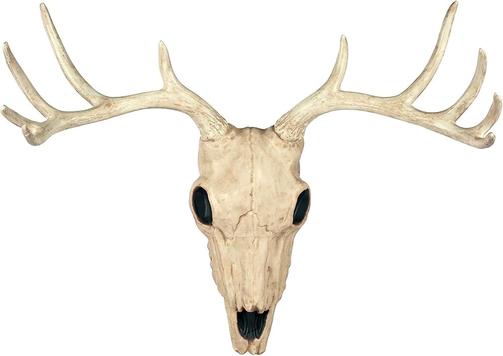 Crazy Bonez 10 Point Buck Deer Skull Hanging Wall Decor, 21.5" Wide