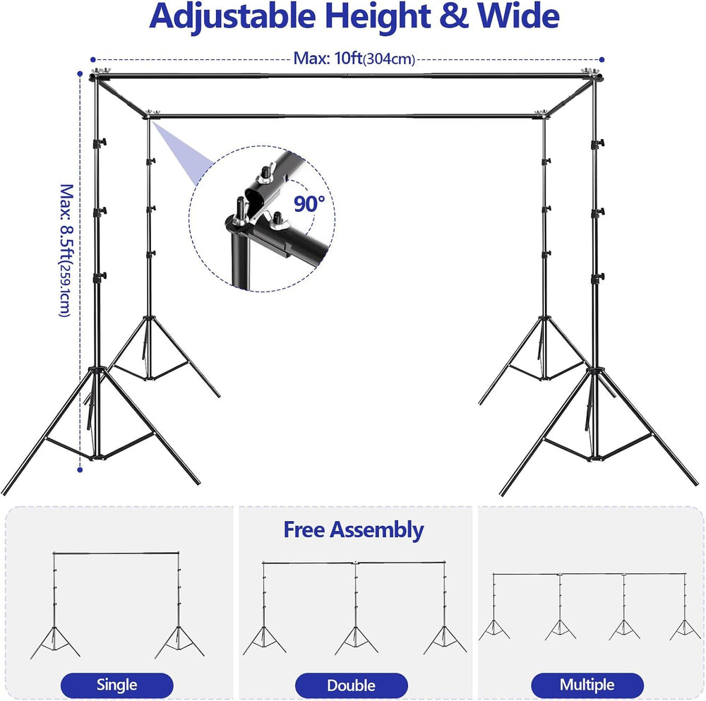 SLOW DOLPHIN Photo Studio Background Stand Support Kit Backdrop Stand, 40ft (...