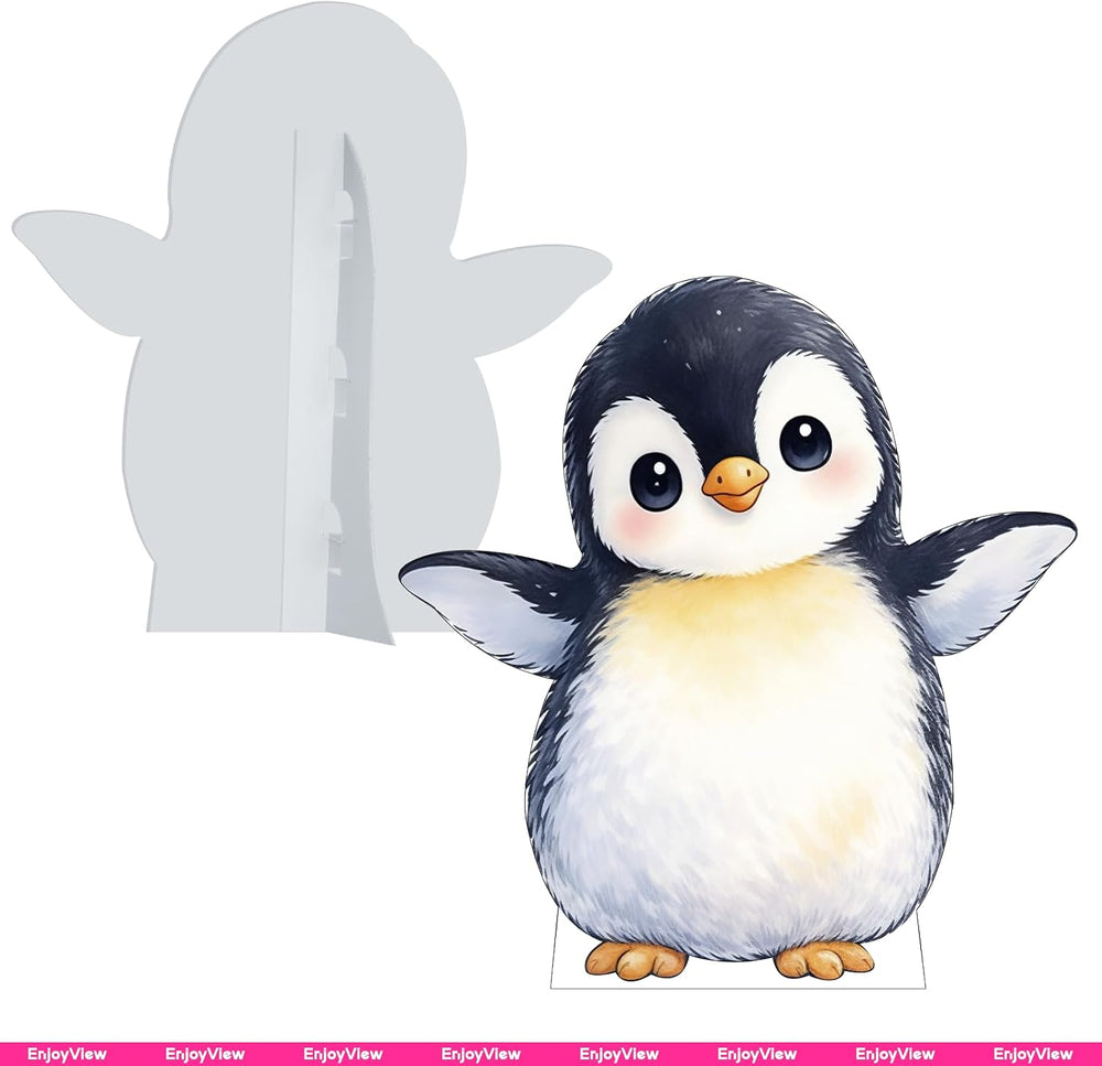 Cartoon Penguin Life Size Cardboard Cutout Standee, 4FT, 1 PC