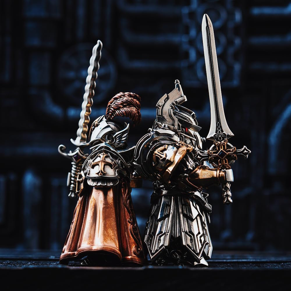 COPPERTIST.WU Mech Justicar Knight Figure Gothic Mecha Fantasy Statue Ornamen...