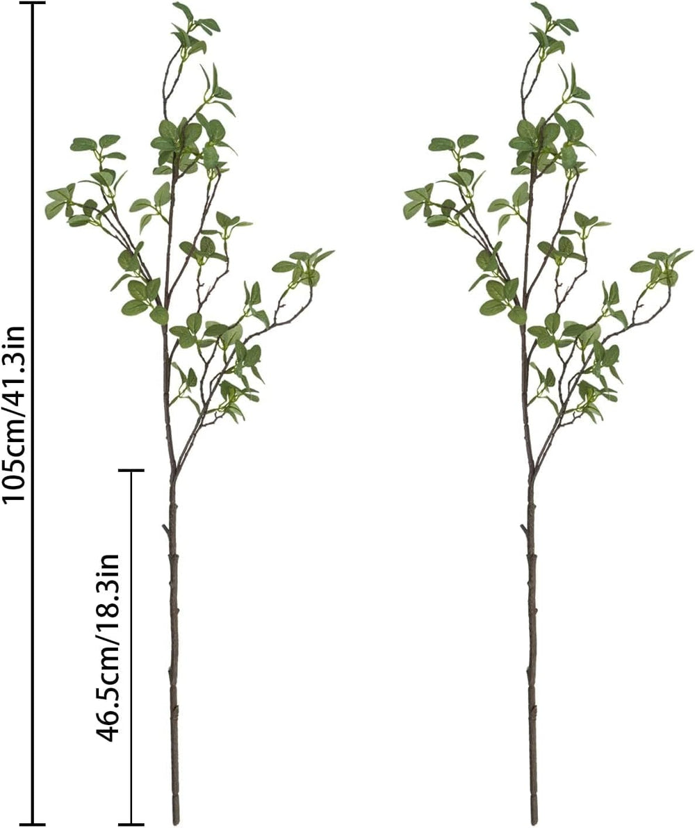 41” Artificial Greenery Stems, Long Fake Plant Twigs Faux Greenery Branches f...
