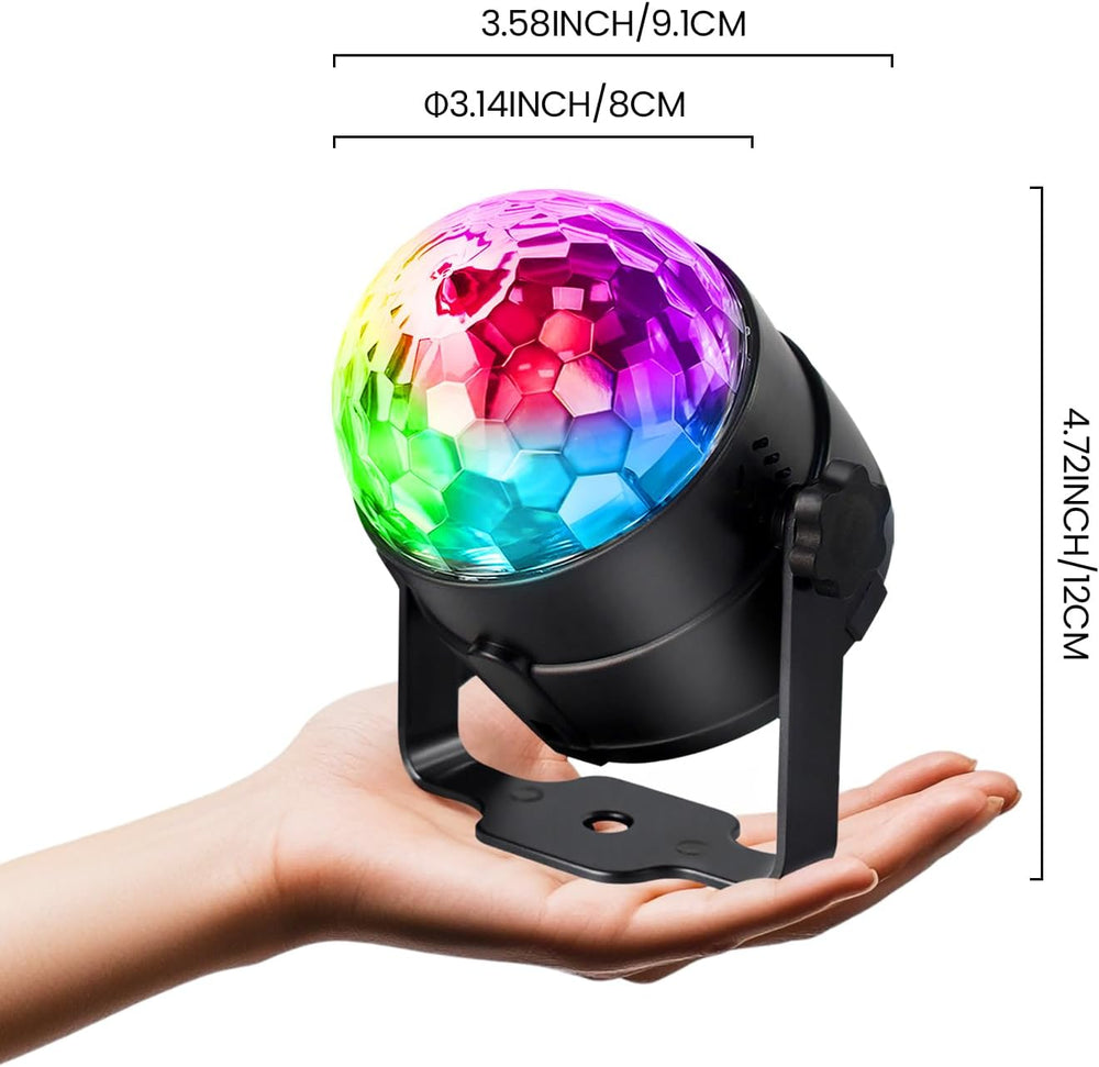NEQUARE Disco Ball Party Lights 4-Pack, Sound Activated Strobe with Remote