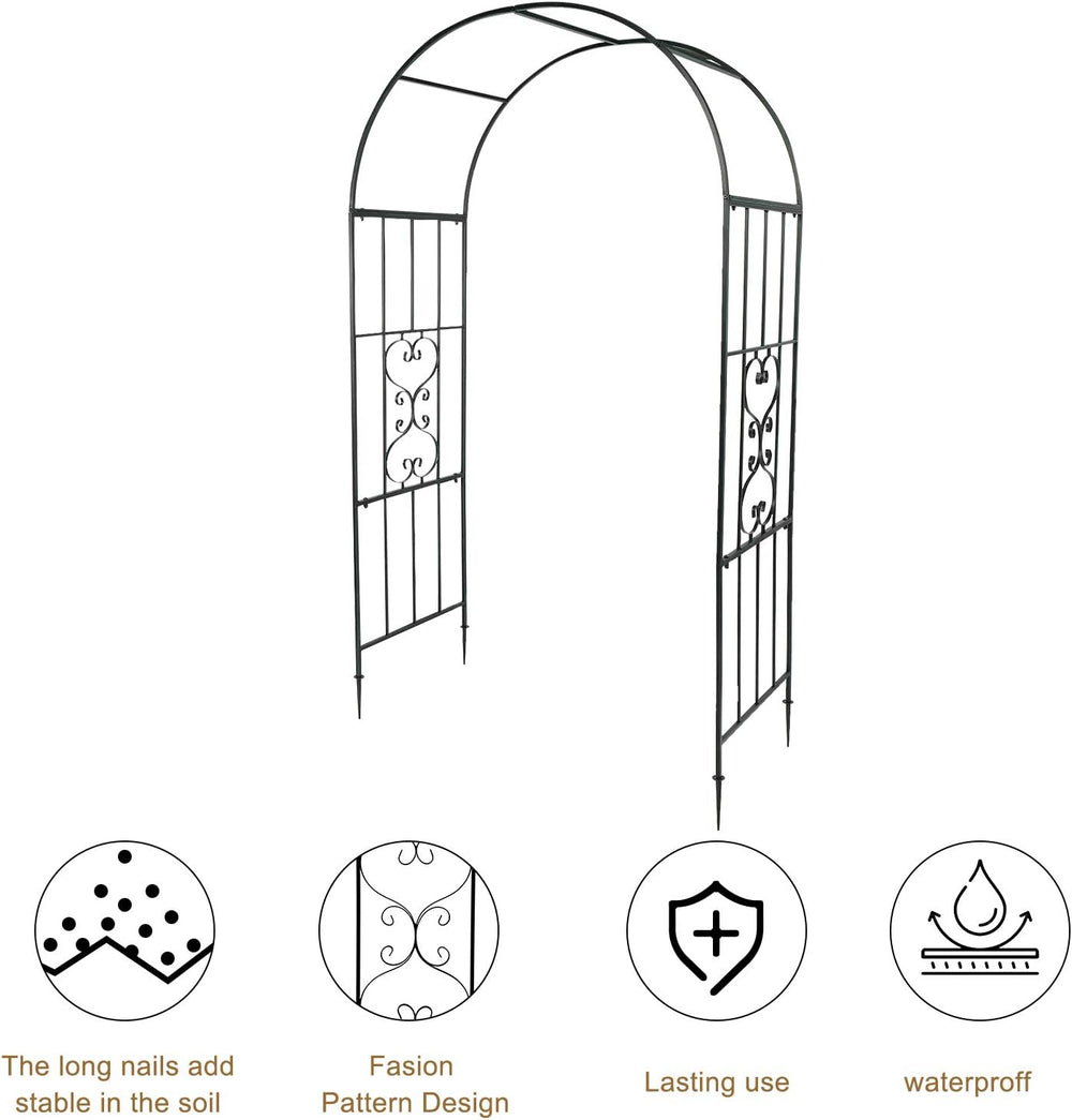 VINGLI Garden Arbor, Arch Walkway for Wedding Ceremony Party, Christmas Garde...