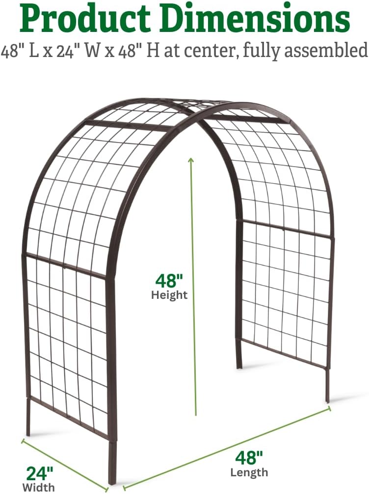 Gardener's Supply Company Arch Trellis, 2' x 4'