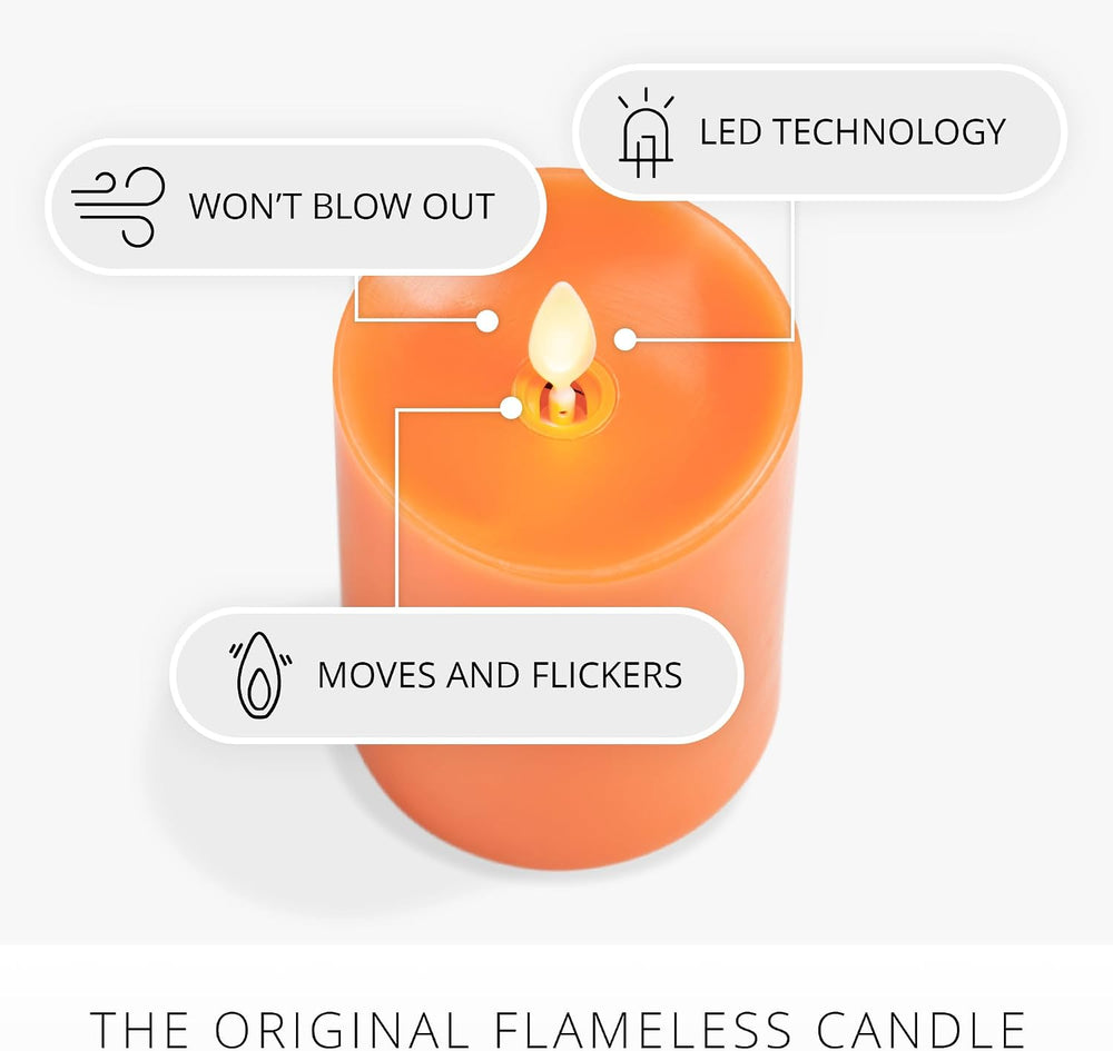 Luminara Flickering Flameless LED Candle, Battery Operated with Timer Functio...