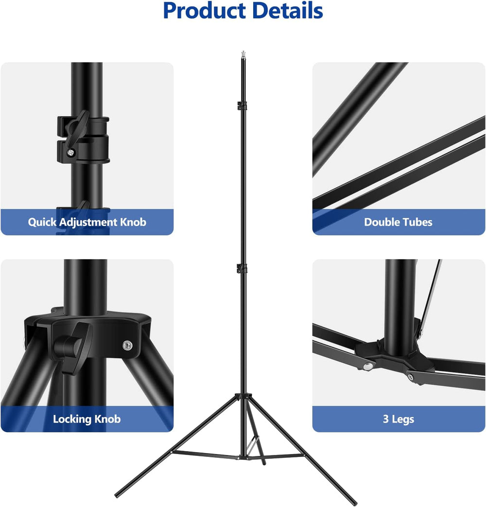Neewer T-Shaped Background Backdrop Support Stand Kit, 8.5ft/2.6m Tall Adjust...