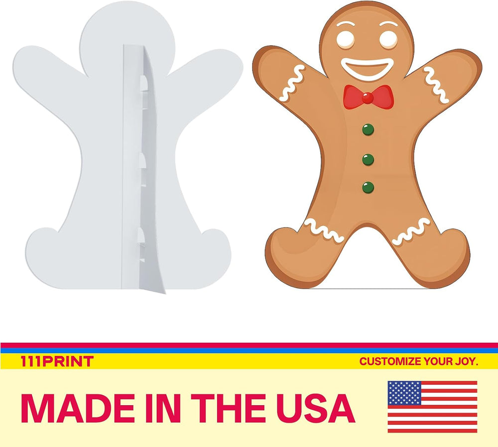 Life Size Christmas Gingerbread Cardboard Cutout Standee, 4FT
