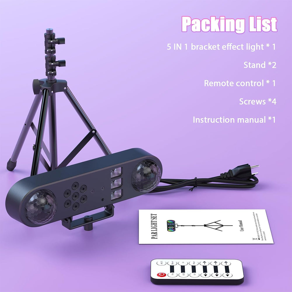 DJ Lights with Stand,5 in 1 Dj Lights for Parties Disco Ball Stage Party Ligh...